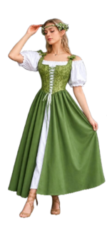 DAMA MEDIEVAL VERDE
